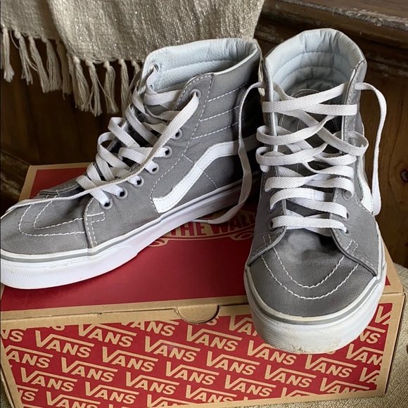 grey vans high tops womens